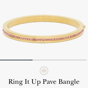 NWT Kate Spade Ring It Up Pave Bangle in Rose